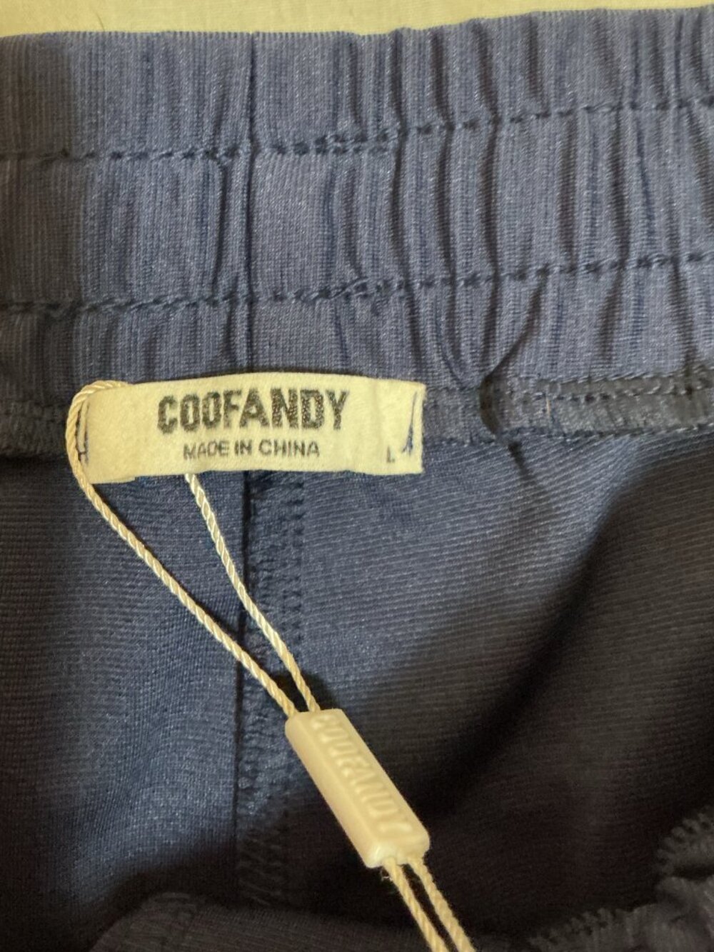 Coofandy/Lounge Shorts/Mens L/Navy Blue Drawstring Athleisure Casual Comfort Gym - Picture 2 of 6